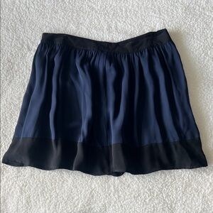 Gemma Navy and Black Women's Silk Mini Skirt